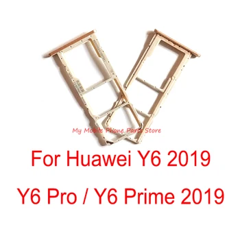 Yeni Sim Kart Tepsi Tutucu Okuyucu Adaptörü İçin Huawei Y6 Pro 2019 Sim Tepsi Yuvası Tutucu İçin Huawei Y6 Başbakan 2019 Onarım Parçaları