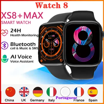 Yeni XS8 + Max Smartwatch 2022 Serisi 8 İzle 8 akıllı saat 1.93 inç Bluetooth Çağrı Ses Asistanı İzle 8 Kadın Erkek Smartwatch