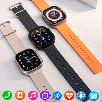 YENİ akıllı saat T800 Ultra Serisi 8 NFC Smartwatch Kablosuz Şarj Bluetooth Çağrı Erkekler Kadınlar Spor Bilezik HD Ekran