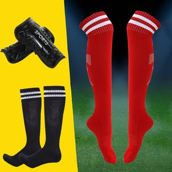 Yetişkin Çocuk Futbol Shinpads + Çorap Setleri Spor Futbol Buzağı Ped Koruma Anti-çarpışma Sıkıştırma Tekmeliği Özel Logo