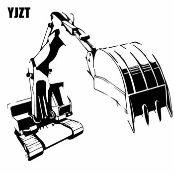 YJZT Kazı Makineleri Pencere Vinil Çıkartması Araba Çıkartmaları Siyah / Gümüş C27-0074