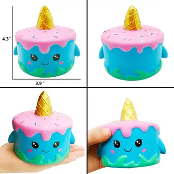 Yonishy Unicorn Squishies oyuncak seti Jumbo Narwhale Unicorn Kek Çörek At Dondurma Kedi Kawaii Yavaş Yükselen Squishy Çocuklar için 6 ADET Görüntü 2