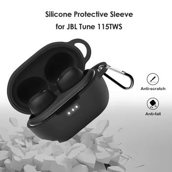 Yumuşak Silikon Kulaklık Kılıfları JBL Ayar 115TWS Bluetooth uyumlu Kablosuz Kulaklık Kapağı Kulaklık Şarj Kutusu 75X40X40mm Görüntü 2