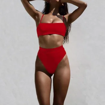 Yüksek Bel Bikini Mayo Seksi bikini seti Kadınlar için Mayo Plaj Bikini Kadın Push Up Brezilyalı Mayo Mujer Biquini