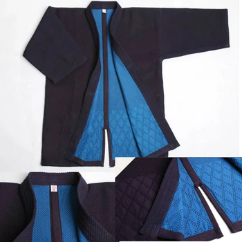 Yüksek Kaliteli Kendo Üstleri %100 % Pamuk Doğal Mavi Boya Kendo Kimono Japonya Tarzı Aikido Iaido Gi Dövüş sanatları Kendogi Kostüm