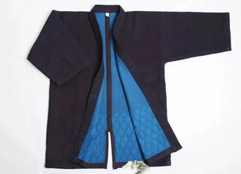 Yüksek Kaliteli Kendo Üstleri %100 % Pamuk Doğal Mavi Boya Kendo Kimono Japonya Tarzı Aikido Iaido Gi Dövüş sanatları Kendogi Kostüm Görüntü 2