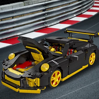 Yüksek Teknoloji Klasik Şehir Supercar RS Yapı Taşları Montaj MOC Teknik Araba Yarışı Tuğla Modeli Oyuncaklar Çocuklar için Hediye Seti Görüntü 2