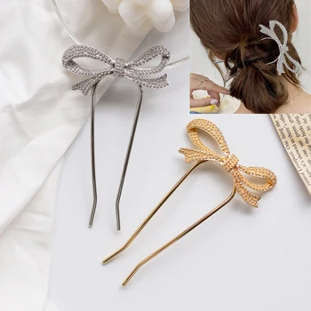 Zarif Kadın İlmek U Şekli Tokalar Metal Barrette Klip Gelin saç aksesuarları Düğün Saç Tasarım Araçları