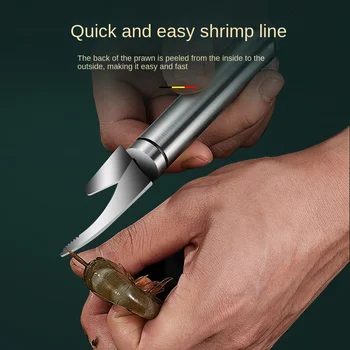 Çok fonksiyonlu Balık ve Karides Bıçak Özel Bıçak Paslanmaz Çelik Karides-kaldırma Karides Kabuk Kabuğu İçin Çizgi Geri Eser Görüntü 2