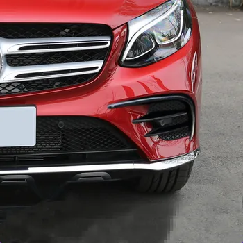 Ön Tampon Sis Lambası Izgarası Kaburga Spoiler Flap Kanat Dekorasyon Trim 6 adet Mercedes Benz GLC İçin X253 2016-2018 Araba Aksesuarları Görüntü 2