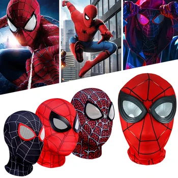 Örümcek Adam Cosplay Maske Yüz Koruma Süper Kahraman Peter Parker Miles Morales Cadılar Bayramı Cosplay Çocuklar ve Yetişkin için Başlık