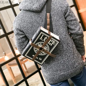 Öğrenciler Cosplay Crossbody Çanta Gotik Büyülü Büyü Kitap Şekli Messenger omuz çantaları Sihirli Bant Unisex Anime Bel Göğüs Çanta