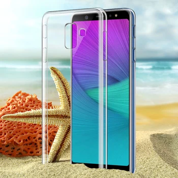 Şeffaf Cep Telefonu Arka Kılıfları Samsung Galaxy A5 A6 Artı A8 2018 A8Plus A9 Yıldız A750 Silikon Kapak Yumuşak TPU şeffaf çanta
