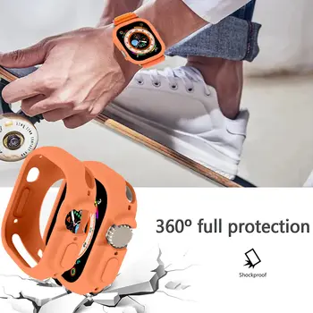 Şeker Kapak Apple için İzle Ultra Kılıf 49mm Smartwatch TPU Koruyucu Tampon Aksesuarları İwatch Serisi 8 Aksesuarları Görüntü 2